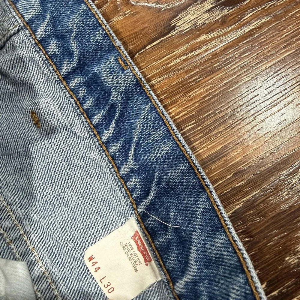 Vintage Levi's 517 Orange Tab Boot Cut Blue Jeans Mens Size 44X30 (40X24 Actual)